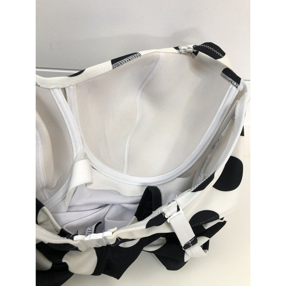 figleaves Swim Figleaves Womens Polka Dot One Piece Swimsuit Size